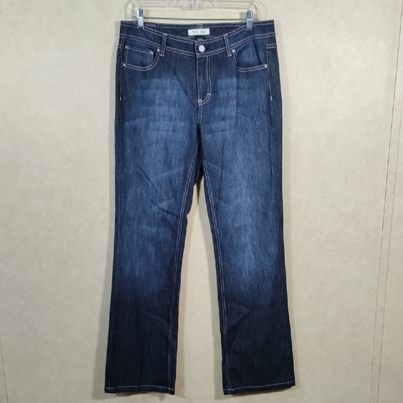 09177 White House Black Market dark wash Give Hope Breast Cancer jeans 10 NEW - Picture 1 of 12